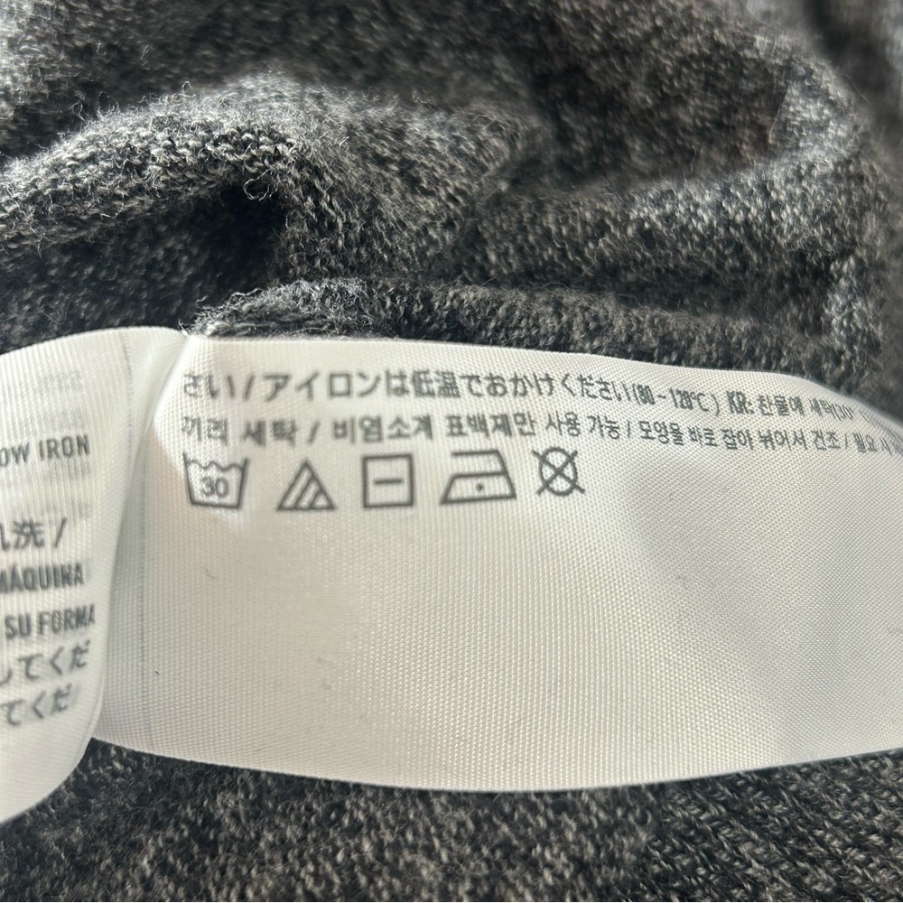 Hollister Crewneck Sweater Men's Black Gray Marbled Size Large Fall - Picture 4 of 7